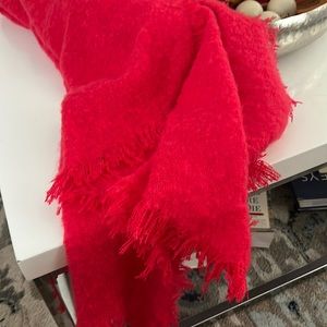 Anthropologie bright pink oversized scarf